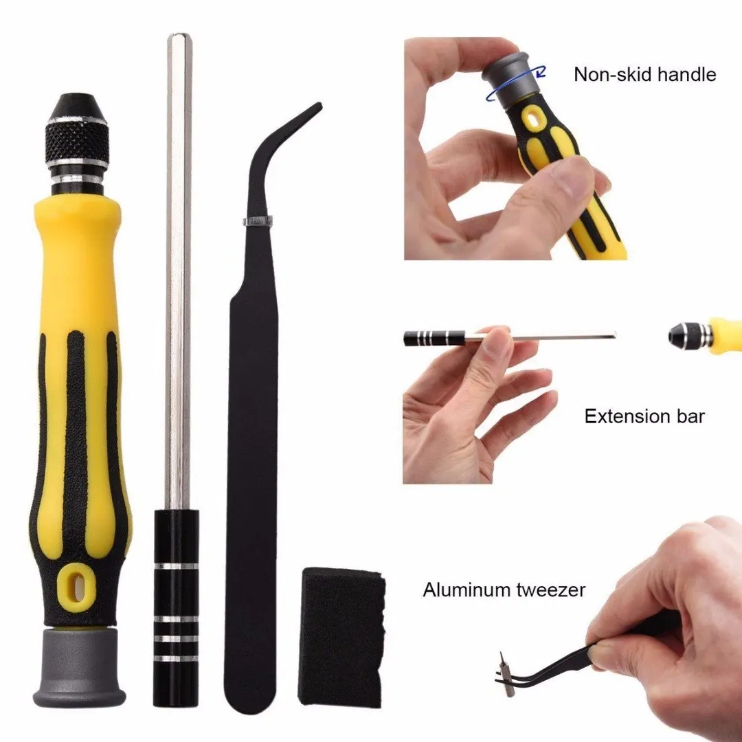 DWZ 45 in1 Precision Screwdriver Tweezers Mobile Kit Cell Phone Repair Hand Tool Set