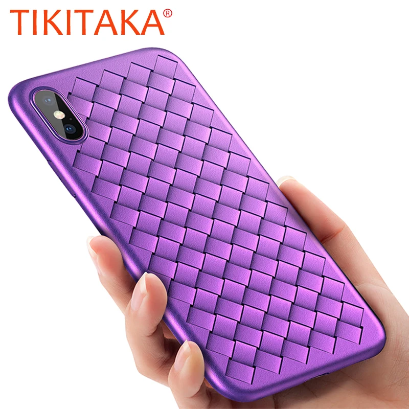 Classic BV Weaving Grid Phone Cases For iPhone X 8 7 6 6S Plus Case font
