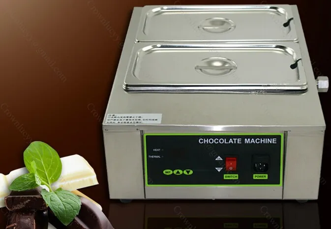 8KG Capacity 2 Lattices commercial electric chocolate melting machine Chocolate Melter Machine Chocolate Warmer Machine Pot