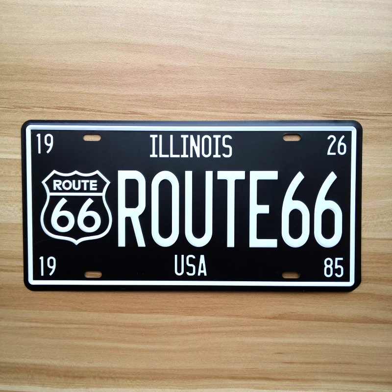 Новинка 2016 RZ1530 083 винтажный номерной знак &quotROUTE66 USA&quot жестяные знаки жестяная
