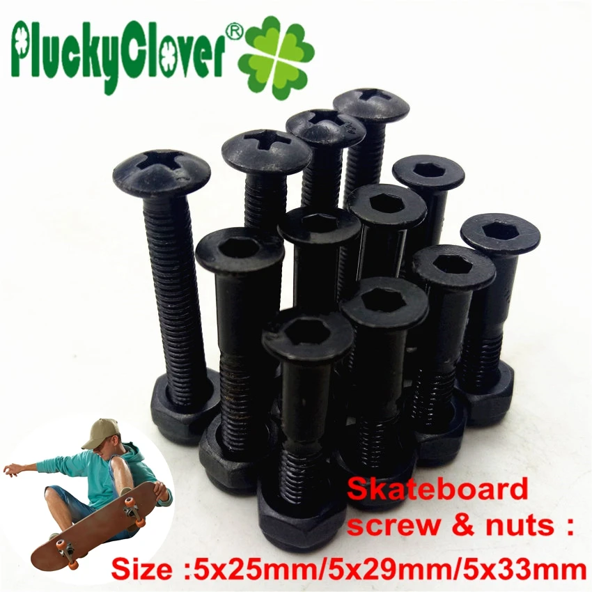 8 Pz Skateboard Dadi A Vite Hardware 25Mm 29Mm 33Mm Longboard Camion Bullone Di Ferro Dado Doppio Bilanciere Vite Penny Fish Board Parti Chiodo