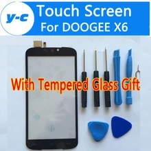 For DOOGEE X6 Touch Screen 100% New Digitizer Glass Panel Replacement For DOOGEE X6 5.5inch Mobile Phone-Free Shipping In Stock