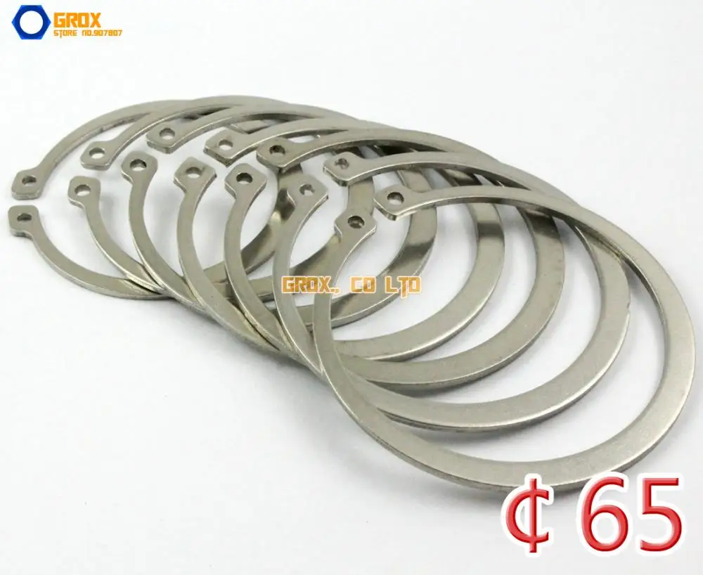 5Pcs 65mm Spring Steel External Retaining Rings 