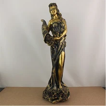 Goddess of fortune, wealth, sculpture, beauty, character ornament, decoration, creative living room statue, figurine, figure