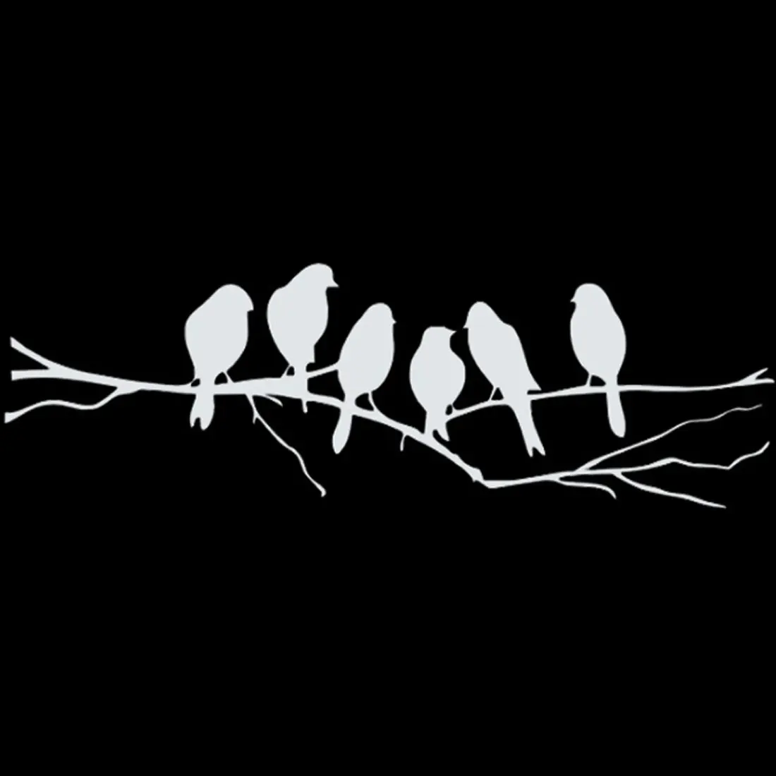 1 шт. украшения для дома, наклейки Съемный Черный товары для птиц на ветка дерева Наклейка на стену стикеры Гостиная настенные наклейки книги по искусству s - Цвет: silver white