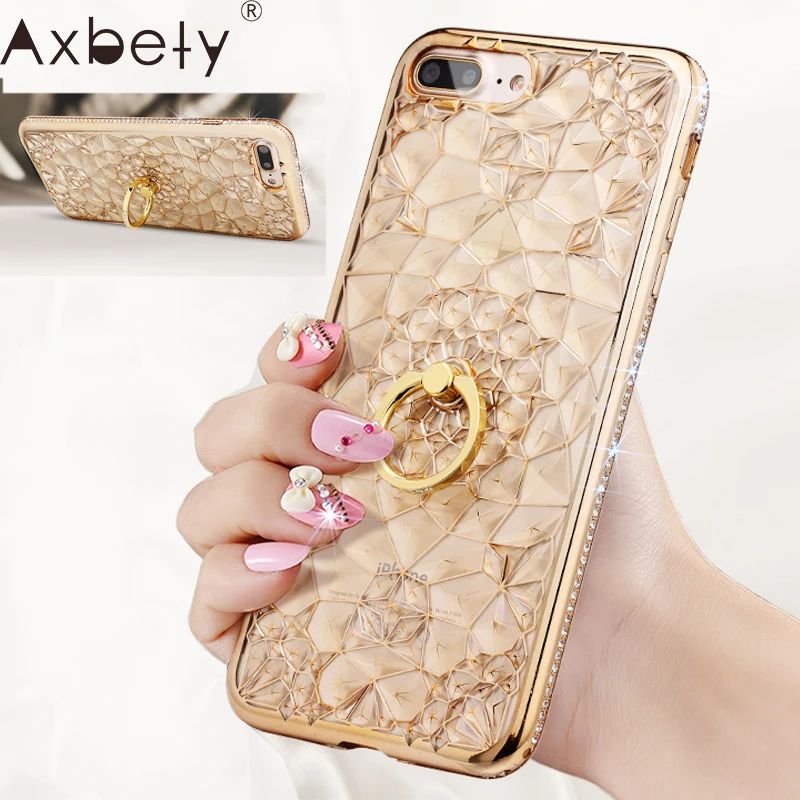 Axbety Case For iPhone 7 8 6 6S XR XS MAX Case Luxury Gold