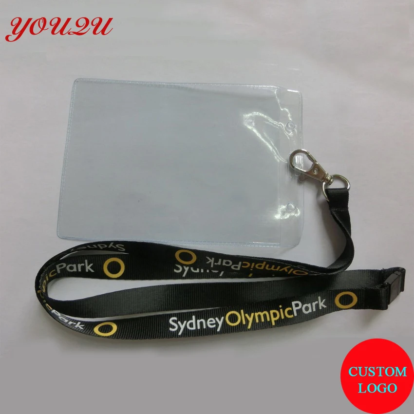 

Work badge holder lanyard with logo printing free artwork