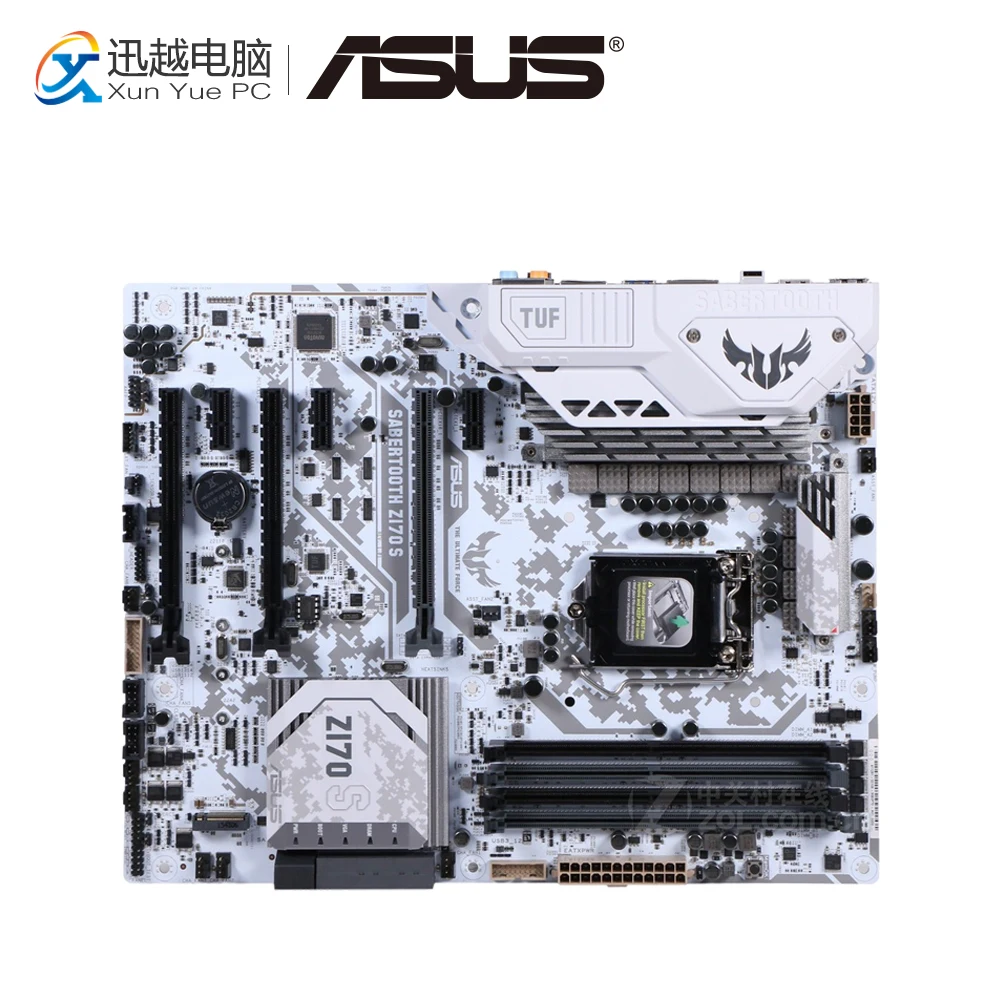Asus SABERTOOTH Z170 S настольная материнская плата разъем LGA 1151 для Core i7 i5 i3 DDR4 64G USB3.0 ATX