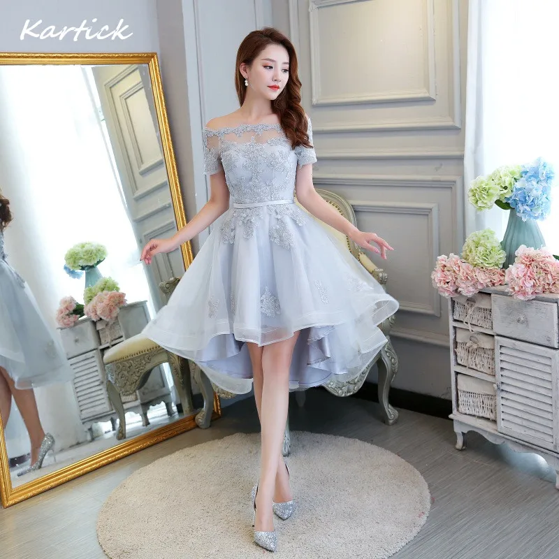 New Arrival Bridesmaid Dresses with Short Sleeve Elegant Boat Neck Bride Gown Ball Prom Party Homecoming/Graduation Formal Dress