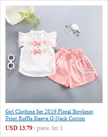 Футболка для маленьких девочек г. Модный топ из хлопка с короткими рукавами и круглым вырезом, милая летняя одежда для новорожденных верхняя одежда, футболка для маленьких девочек