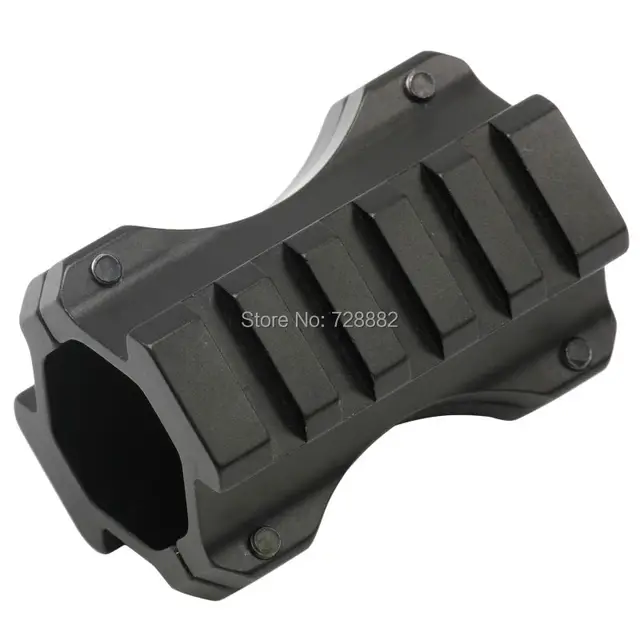 Tactical Double Picatinny Rail Rifle Gun Barrel Clip Clamp Mount