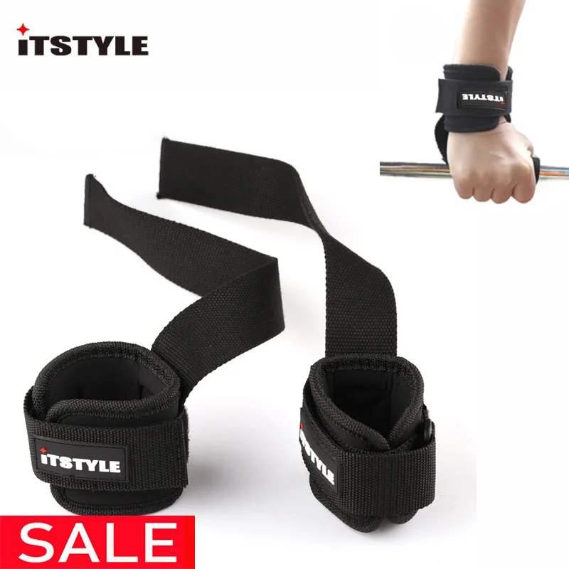 

ITSTYLE 1 pair Weight Lifting Grip belt gym with non-slip grip belt tension thickened wrist weightlifting dumbbell