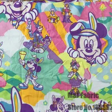 100*200 м Минни Микки Терри трикотажные хлопковые ткани для пэчворка мультфильм ткань DIY Швейные для маленьких мальчиков и девочек рубашка одежда