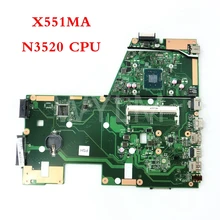 X551MA with N3520 CPU REV 2.0 mainboard For ASUS X551MA X551M Laptop motherboard MAIN BOARD 60NB0480-MB1500-206 free shipping