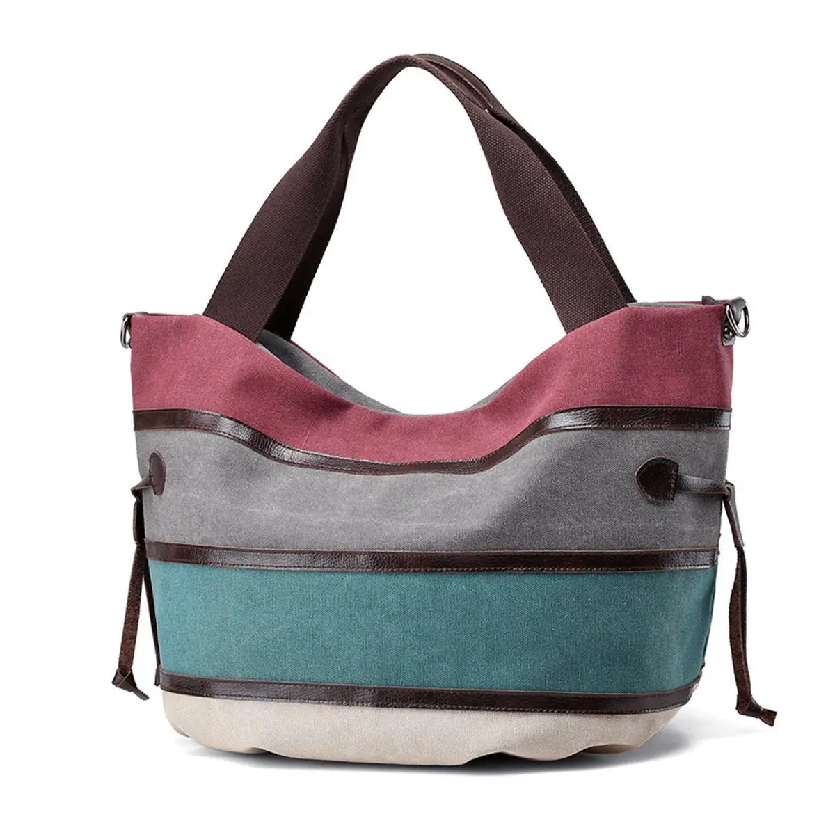 Beste WCS vrouwen Canvas Handtassen Schoudertas Top Handvat Tote Casual Strand Tassen Cross body Boodschappentas