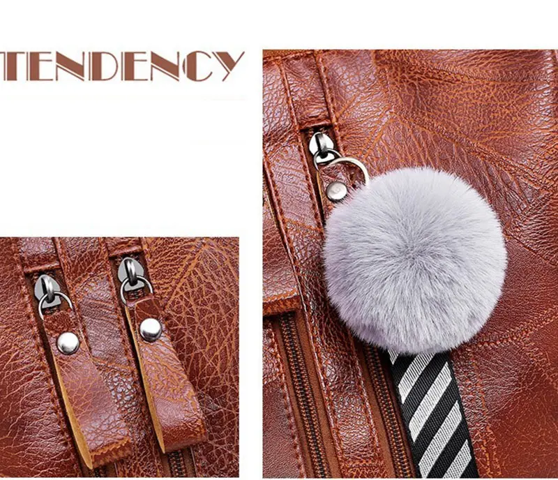 vintage backpack female brand leather women's back (7)