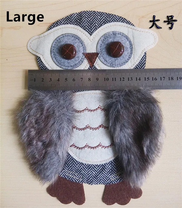 Night Owl Cloth patches sew on sticker 2pcs small and large - 3