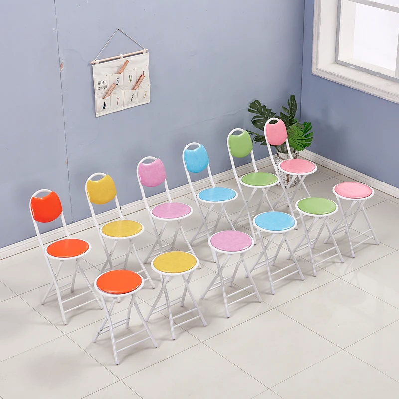 Us 27 92 25 Off Simple Folding Chair Home Portable Dining Chair Stool Dormitory Student Chair Folding Stool In Dining Chairs From Furniture On