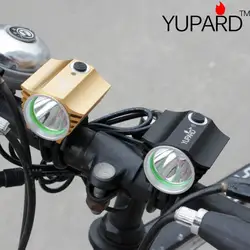 YUPARD 2 в 1 велосипед свет фар Фонарь налобный фонарь XM-L T6 + Перезаряжаемые Батарея посылка 10000 мА/ч +, Зарядное устройство