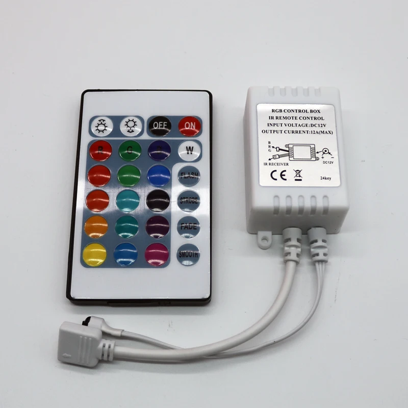 12В 24 клавишный Led RGB IR RF инфракрасный беспроводной регулятор яркости для SMD 3528 2835