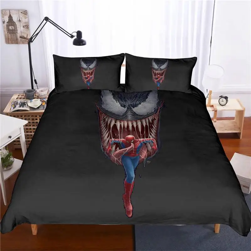 Супергерои Marvel, 3D печать, постельные принадлежности, Deadpoo, одеяла, комплекты постельного белья, пододеяльник, AU EU AU, 13 размеров, постельное белье, venom - Цвет: 5