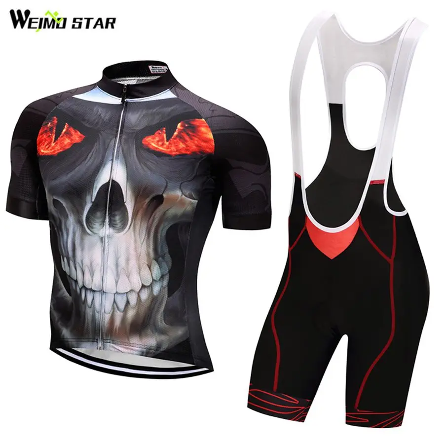 

Skull Shirt Cycling Jersey WEIMOSTAR Men Bike cycling clothing Bicycle Short Sleeve maillot ciclismo MTB roupas ciclismo