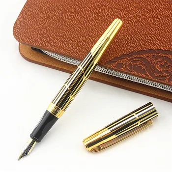 

DIKA WEN Metal fountain pen 0.5mm ink pens Business Office caneta school Office Stationery Gift Box