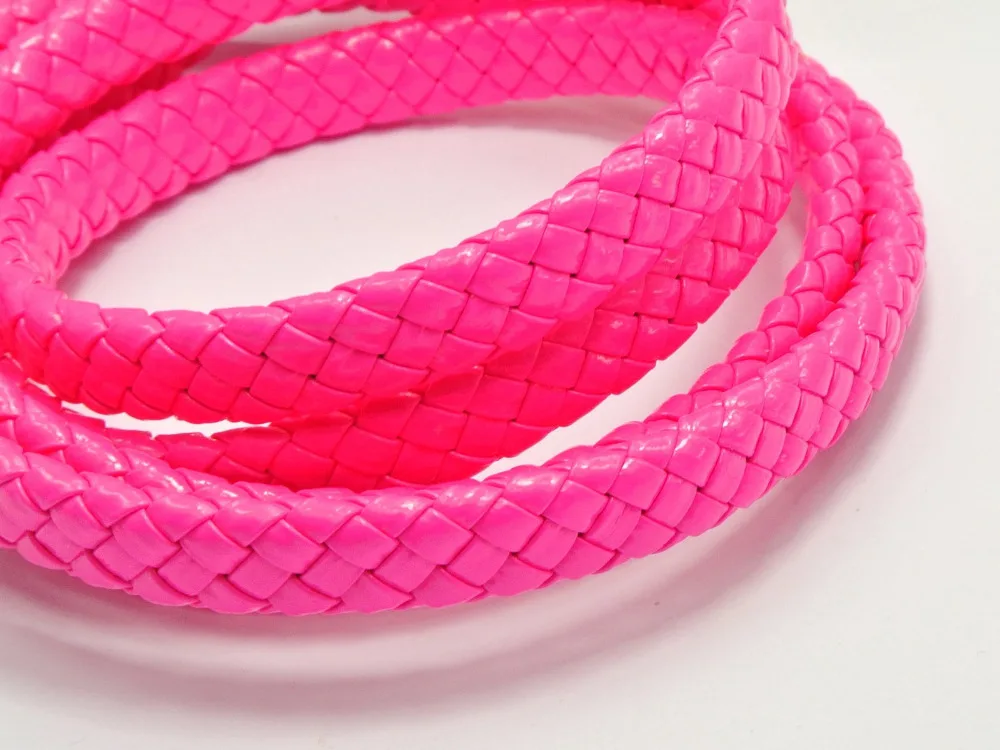 

16,4 Feets Neon Hot-pink Flat Braided шнур из искусственной кожи 10x4 мм