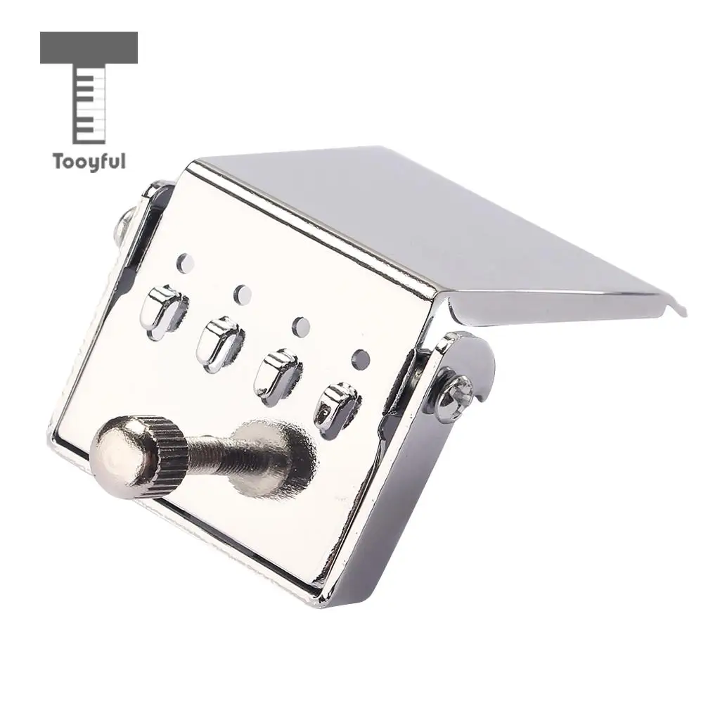 Guitar Chrome Tailpiece with Spring For 4 String Banjo Brridge Plate Accessory Parts