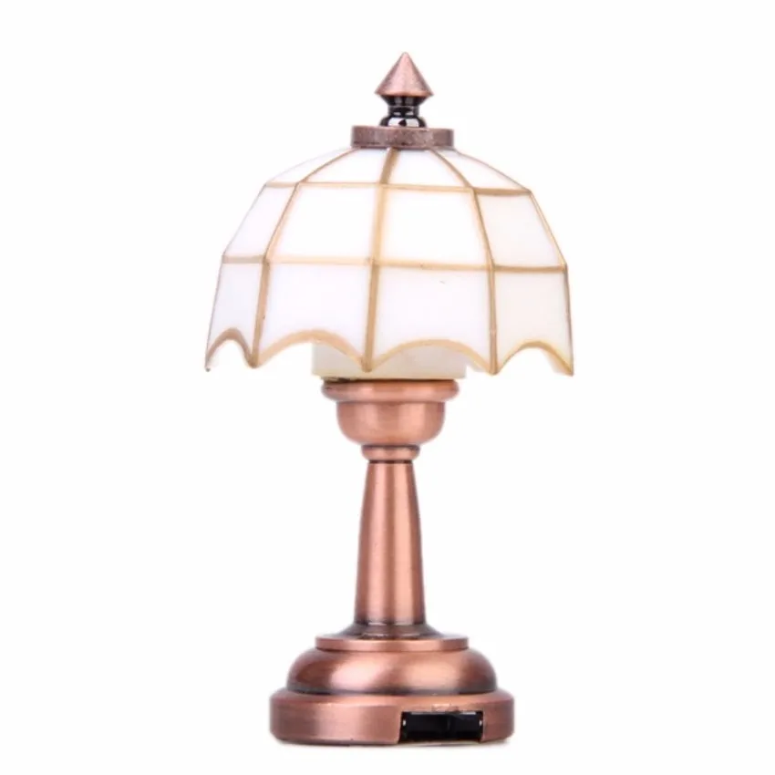 sworld-bronze-metal-1-12-dollhouse-miniature-led-desk-lamp-model-with-umbrella-shape-lampshade-export-intl-7197-1880626-1-zoom