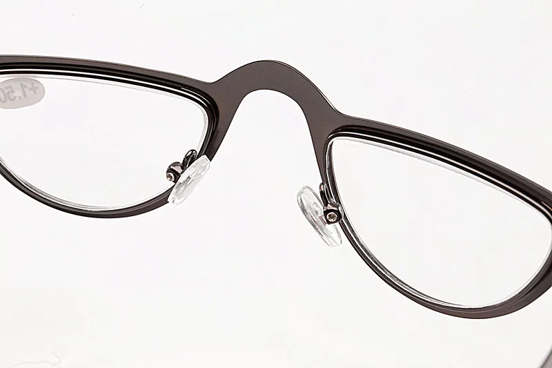 Кошачий глаз бренд ретро очки для чтения мужские 2,0 2,5 Анти-усталость нержавеющая сталь пружинные петли оправа очки Gafas De Lectura