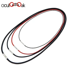 1-3 мм черный кожаный шнур ожерелье Шнур Воск Веревка кружево цепь с нержавеющей стали поворотный застежка для DIY ожерелья ювелирные изделия 40-80 см