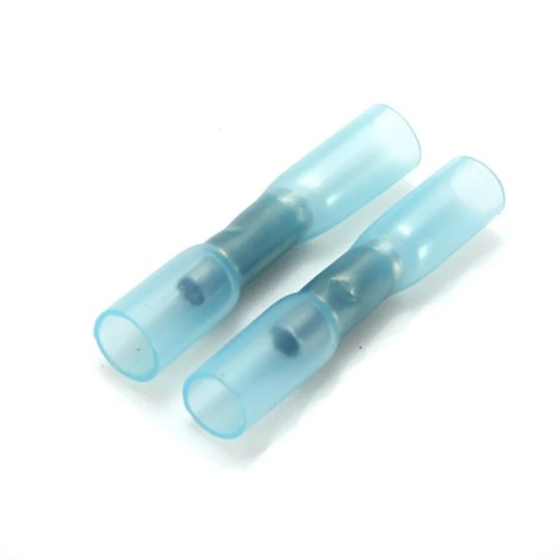 

100pcs BHT2 Insulated Heat Shrink Butt Wire Electrical Crimp Terminal Connector 14-16AWG _WK