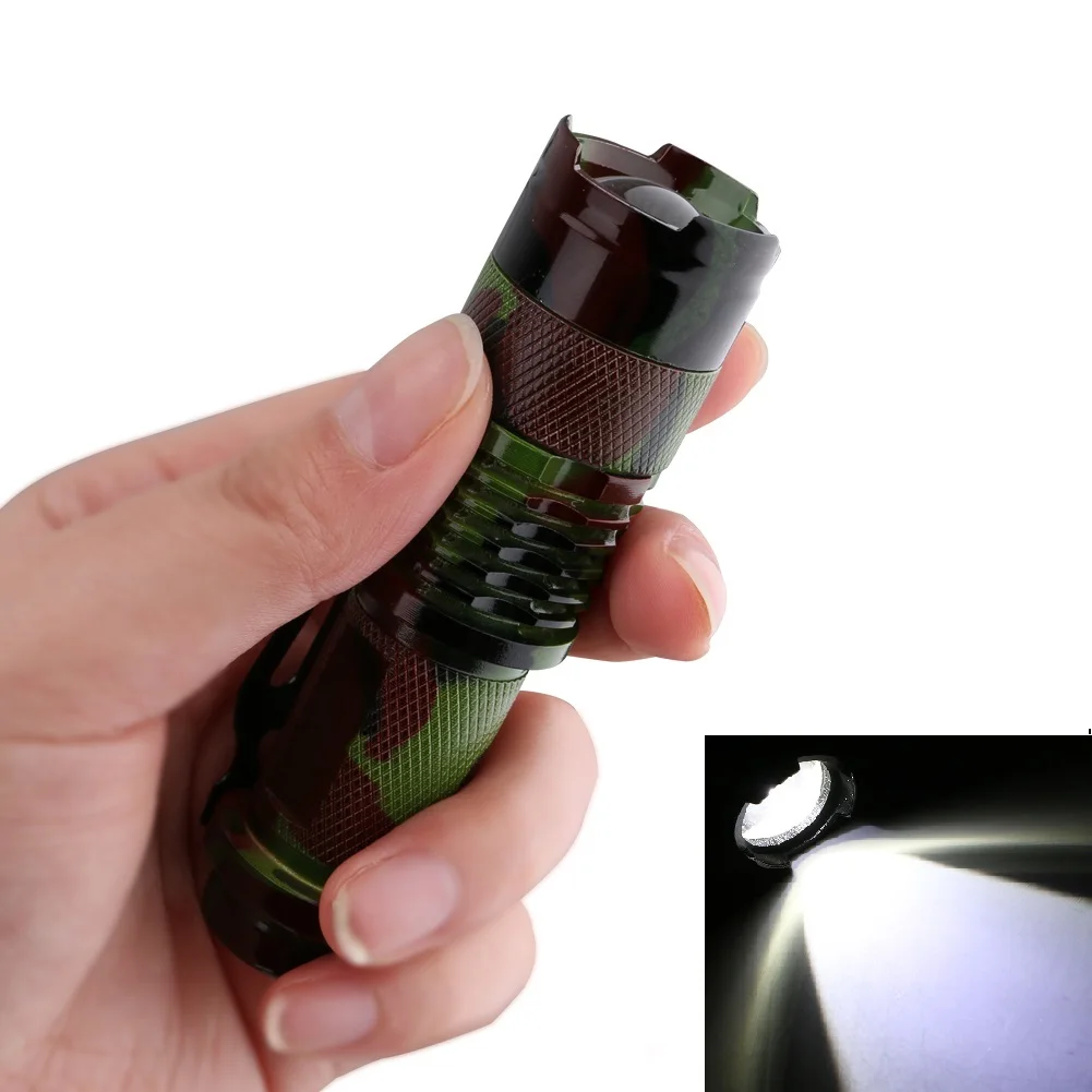 Mini Flashlight Zoomable Focus 2000 Lumens LED Flashlight Torch Portable Lantern AA 14500 Night Fishing Camping Light 1/3 Modes - Испускаемый цвет: 3 Modes