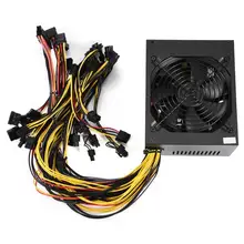 2000 W майнинга биткоинов PSU PC Питание компьютер Ферма для майнинга 8 GPU Блок питания ATX эфириума монета 12 v 4-контактный Питание золото DHL Бесплатная доставка