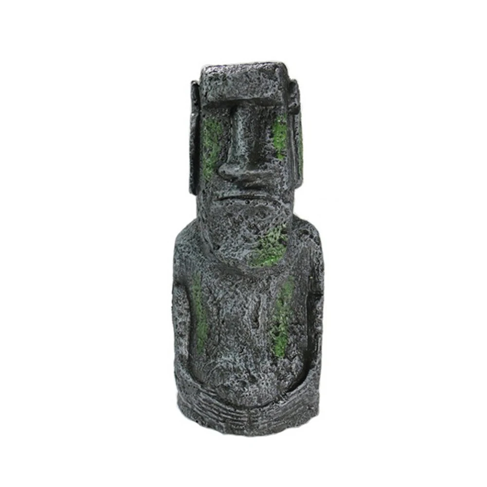 

Easter Island Stone Statue L Size Aquarium Decoration Ahu Akivi Moai Monolith Statue Fish Tank Ornament 17.5*7.5Cm