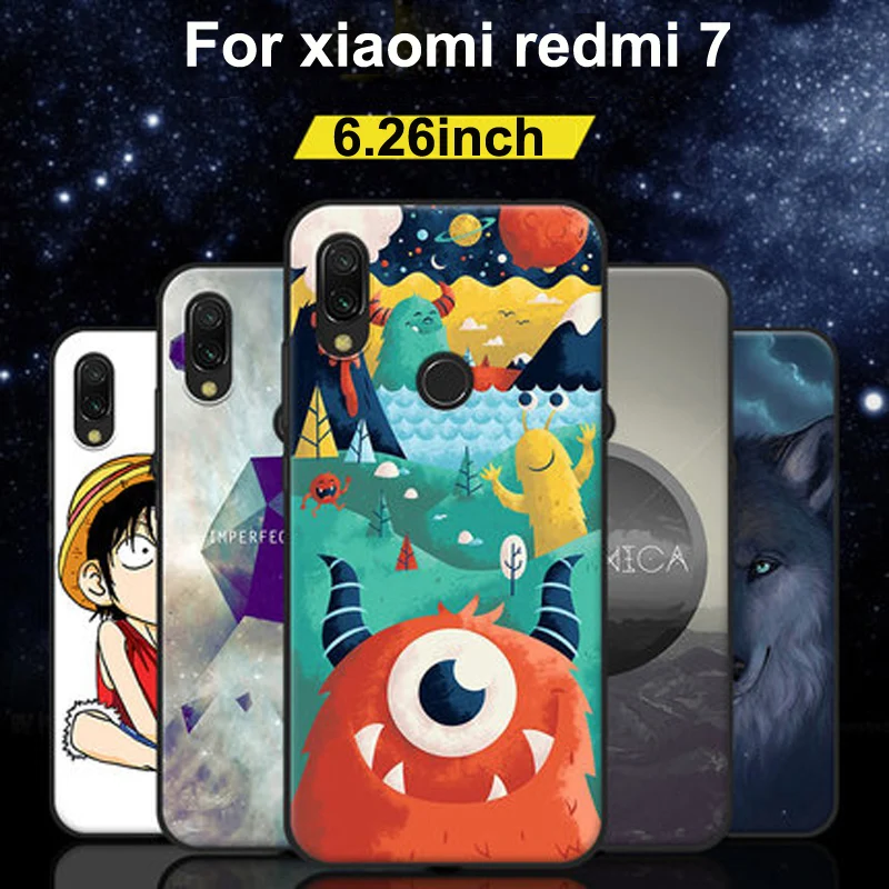 Чехол для xiaomi Redmi 7 мягкий силиконовый чехол из ТПУ с рисунком животных