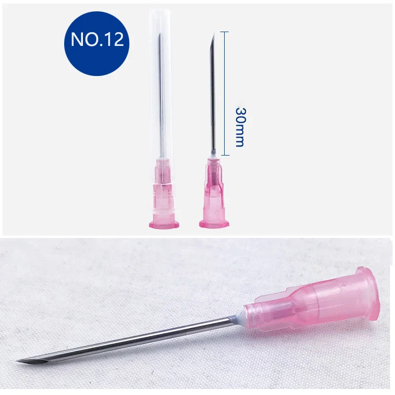 25pcs Sterile tip needle Piercing Transparent Syringe Injection glue Clear Tip Cap ForPharmaceutical injection needle