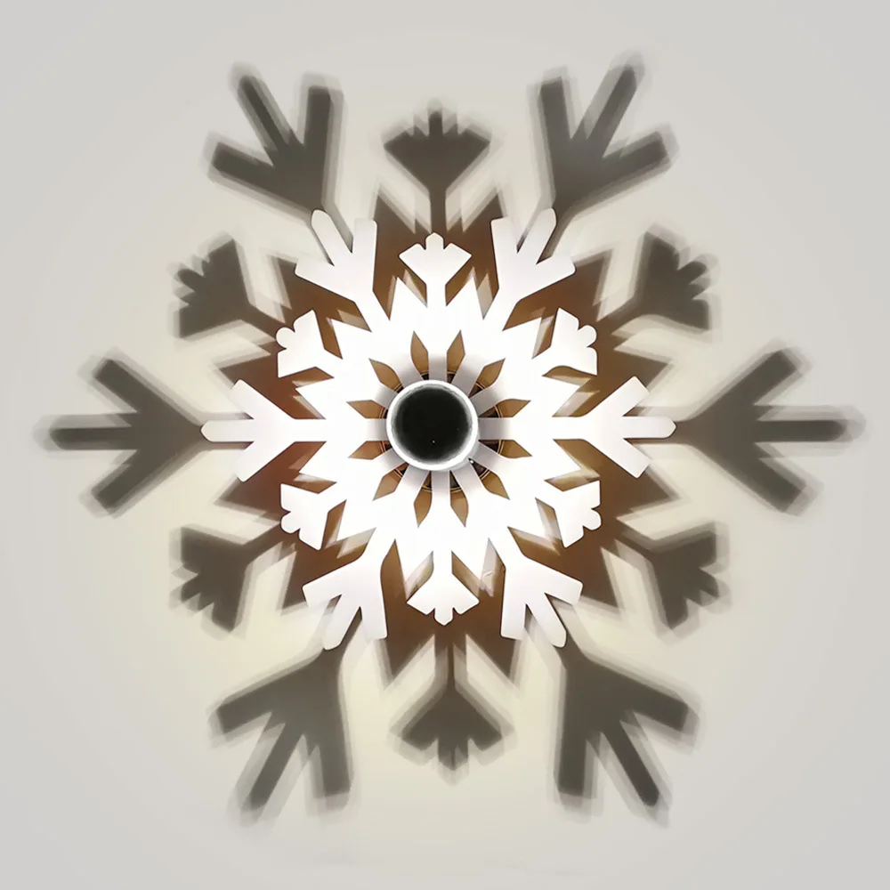 

Creative Modern Rose Snow Flower Shadow Light Acrylic LED Wall Lamp for Kid Bedroom Bedside Lamp Wall Sconce Light Fixture Decor