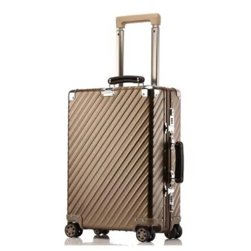 CHENGZHI 2" 24" 2" 29" дюймов Алюминий для мужчин тележка чемодан для багажа на колесиках бренд Wo мужские дорожные сумки на колесах - Цвет: brown