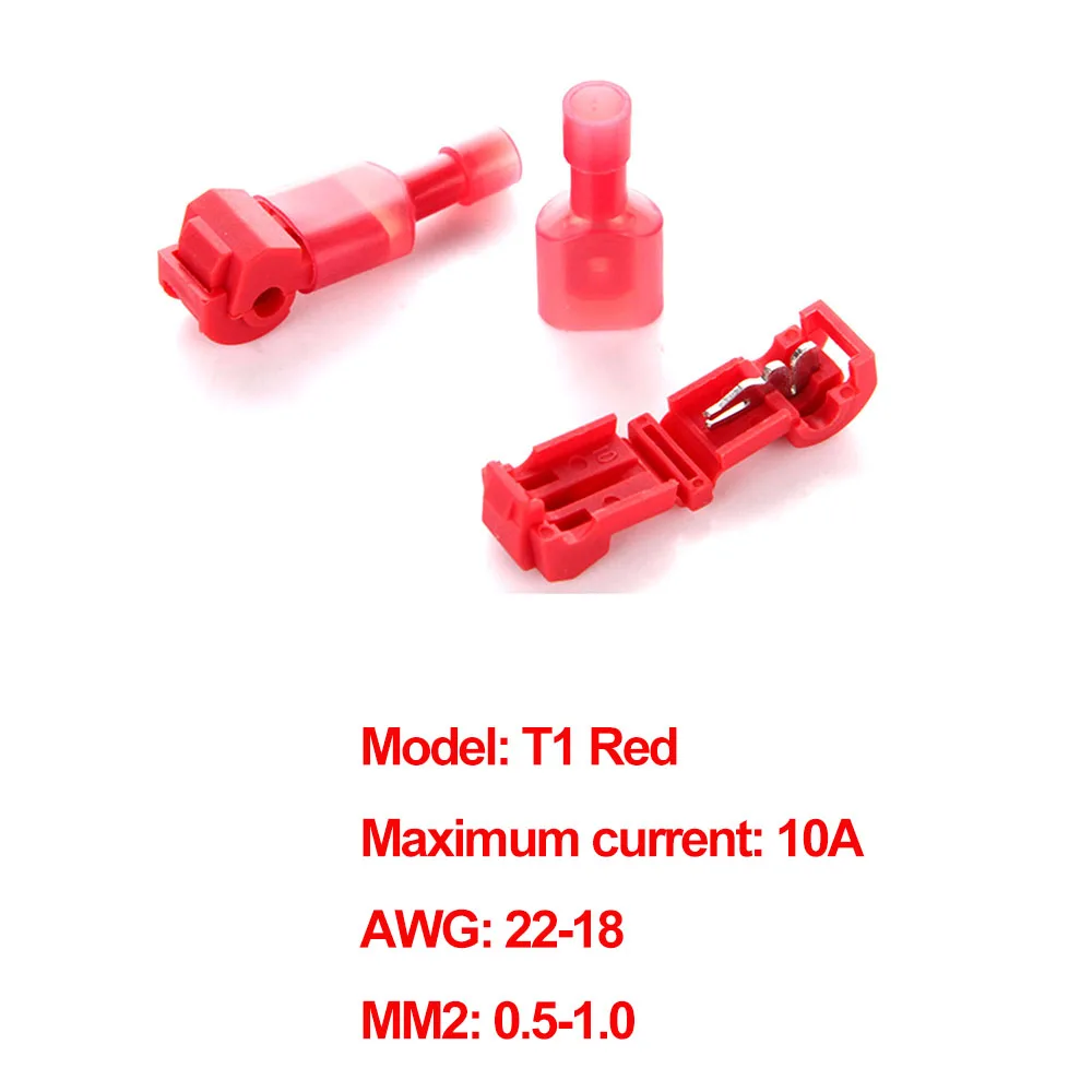 10 шт., красный, синий, желтый шотландский замок, быстрое Сращивание, обжимной провод, удобный разъем для 0,5-1,0 0,75-2,5 4-6 мм2 линии - Название цвета: Красный