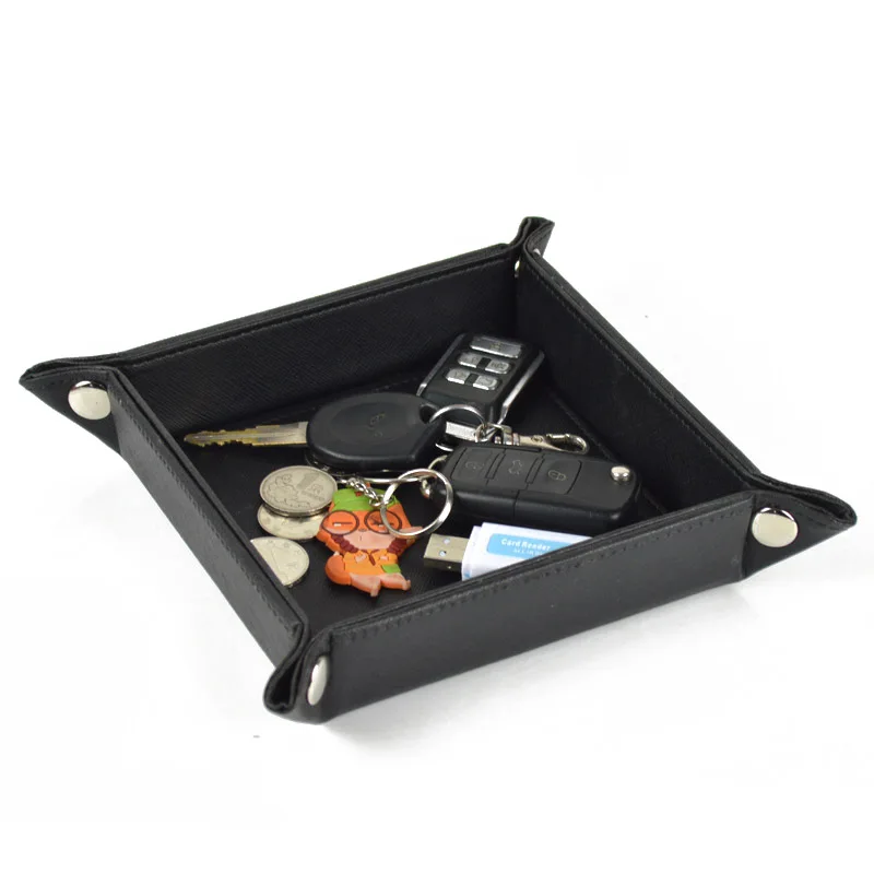

Small Size Portable Storage Case Easy Clean Leather Surface Removable Design Tool Case Suitable For Keys Small Components