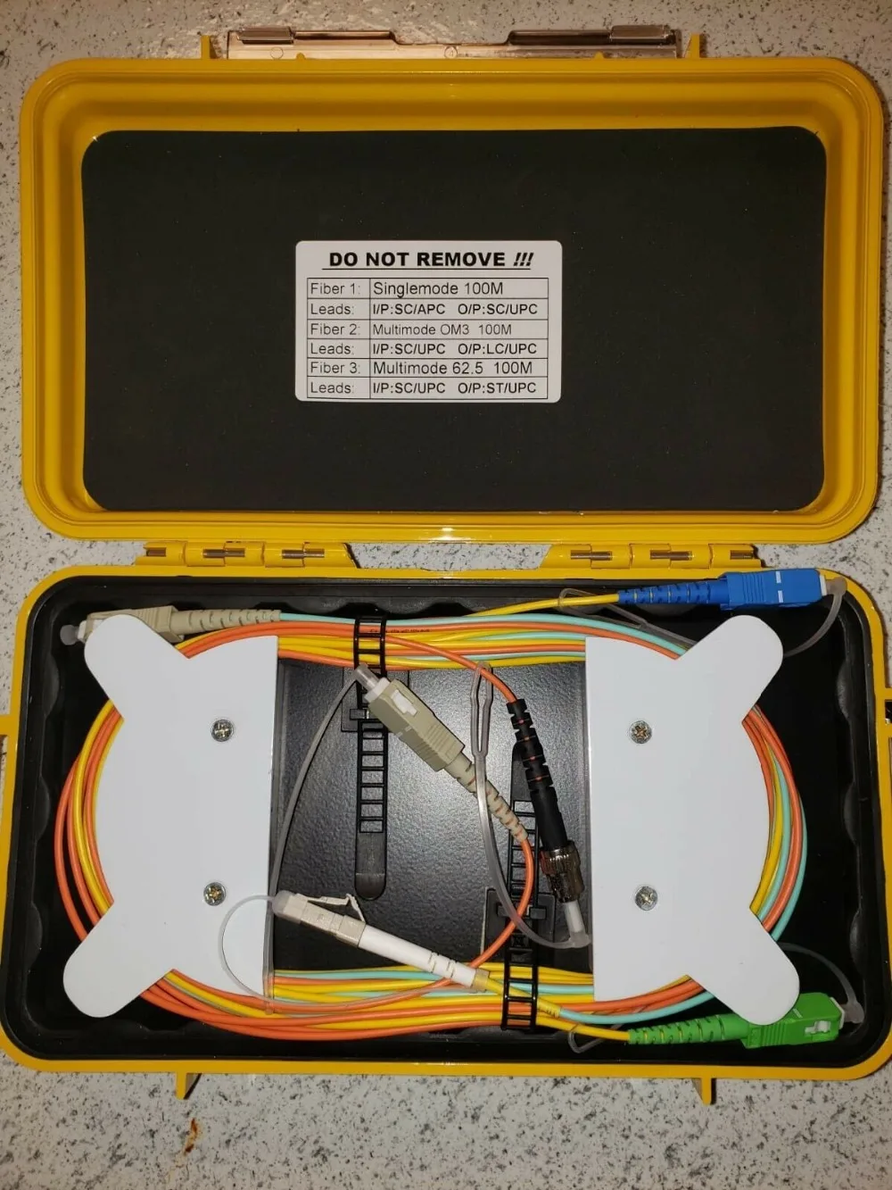 

jyttek 3 in 1 SM 9/125 MM 62.5 OM3 100M Fiber Optical OTDR Launch Cable Box Fiber Rangs