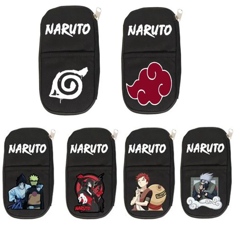 

Naruto Anime Hokage Sharingan Uchiha Sasuke Boys Girls Wallet Pencil Case School Supplies Bags Student Gift