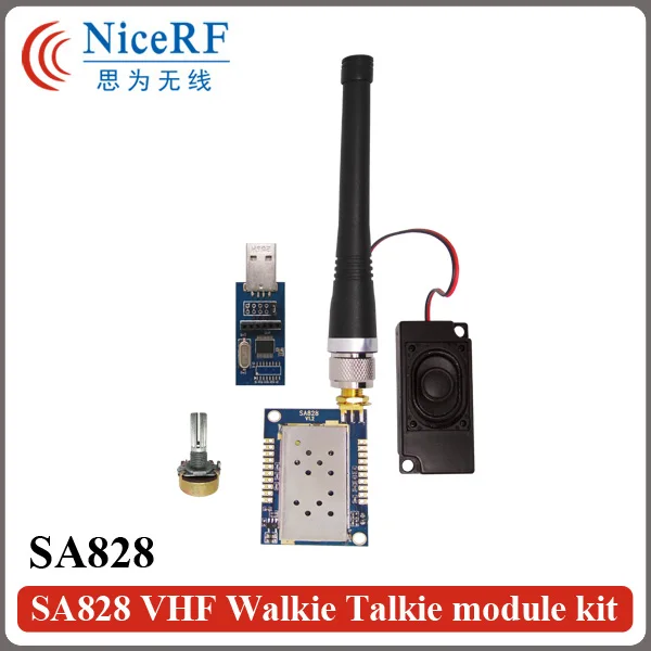 2 шт. sa828 1 Вт Выход Мощность Аудио RF передатчик и приемник модуль 134-174 мГц 30dBm Двухканальные рации модуль