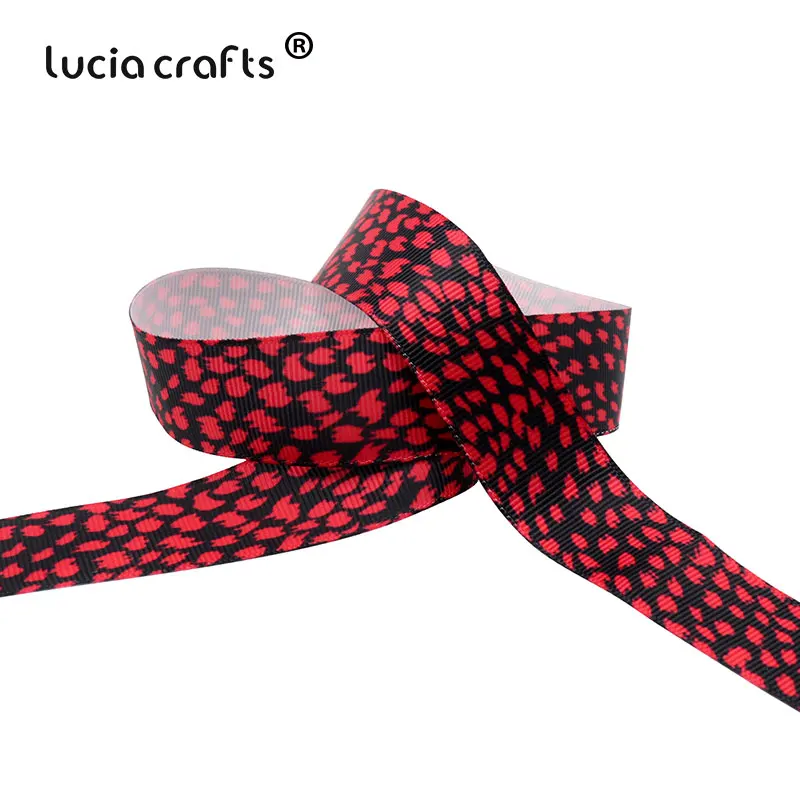 Lucia Crafts 5 ярдов/партия 25 мм печатные ленты для женщин бант ремесла одежда