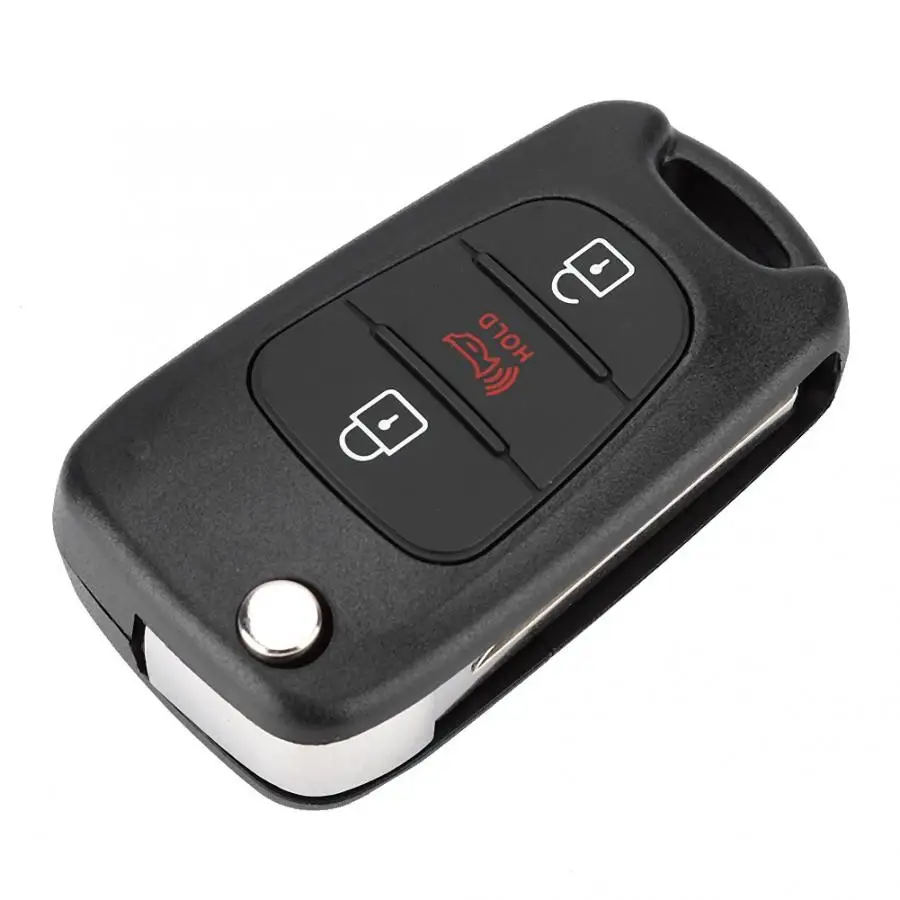 

3 Button Car Remote Flip Key Fob Case Protective Cover Shell Fit for KIA Soul 2012 2013 Remote Key Case Car Key Shell