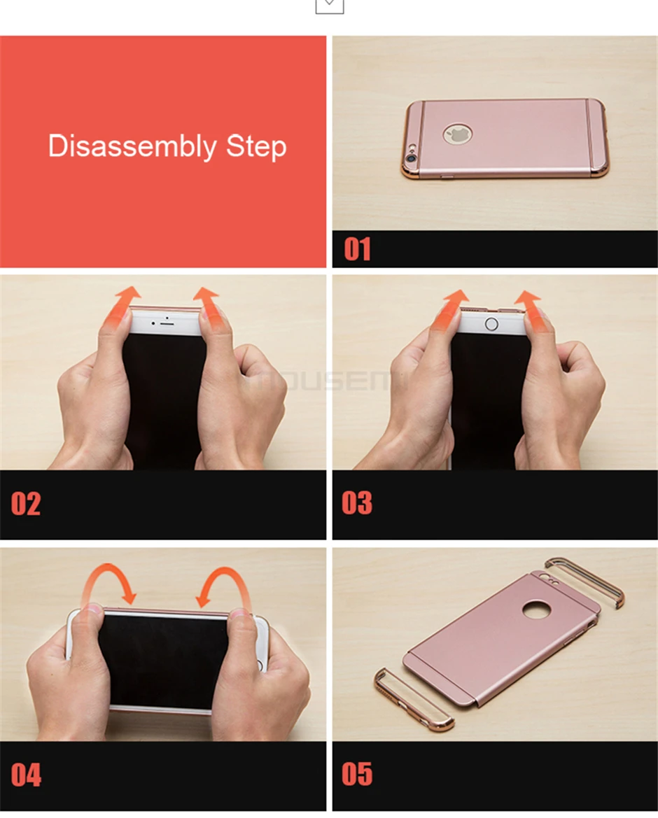 3in1 Luxury Plastic Shockproof Case For iPhone 6 6s 7 Plus Hard Plastic Cases For iPhone 6 5 5se 360 Full Protection Case Covers (22)