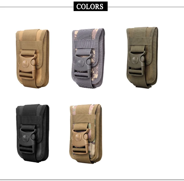 Men Tactical Molle Pouch Outdoor EDC Utility Gadget Belt Waist Bag with 6 Inch Cell Phone Holder