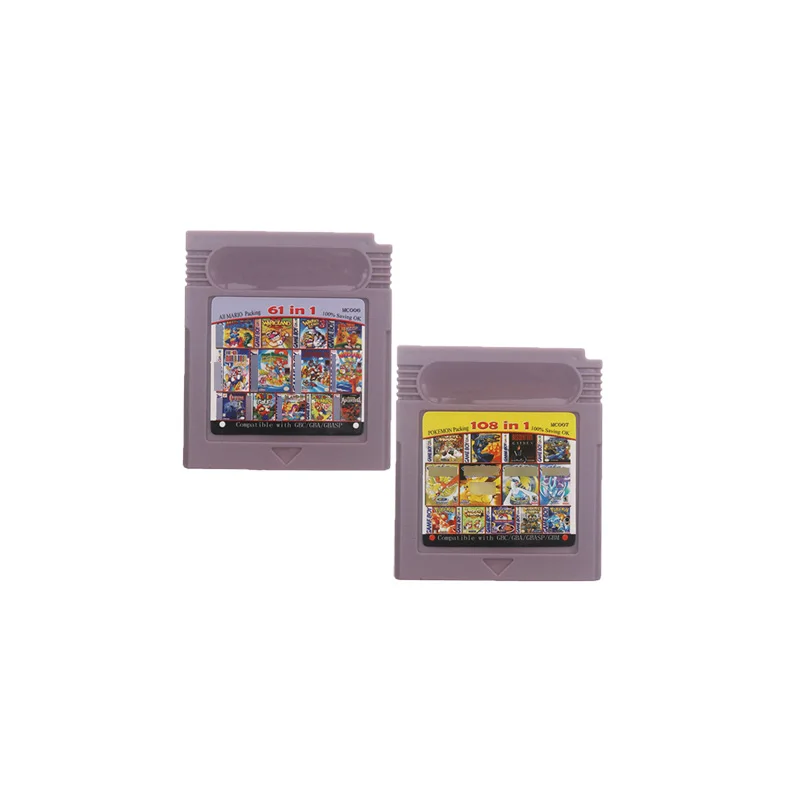 

16 Bit Handheld Console Video Game Cartridge Card 108in1 /61in1 Compilations English Language Version